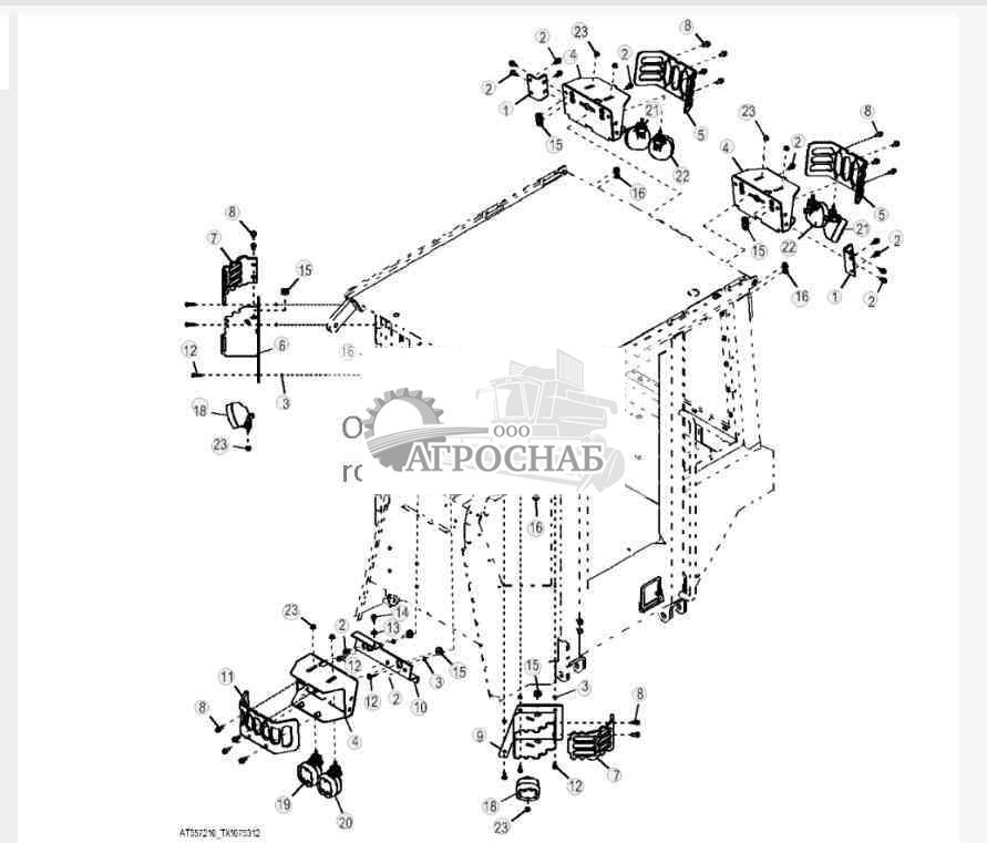 Рабочие фары — 4 передних и 4 задних 